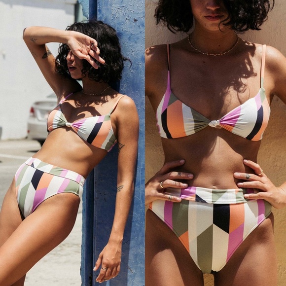 Billabong 🌸 Knotted Trilet Bikini Top | Rise Bottoms - Picture 2 of 16